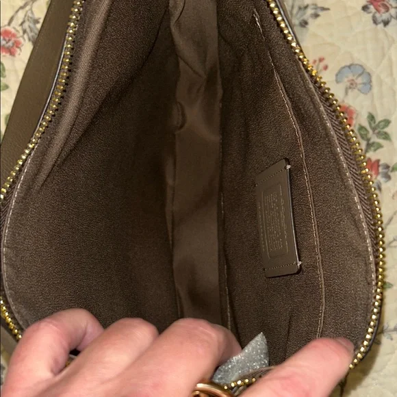 Coach pebble leather Ellie file crossbody dark stone - Picture 3 of 7